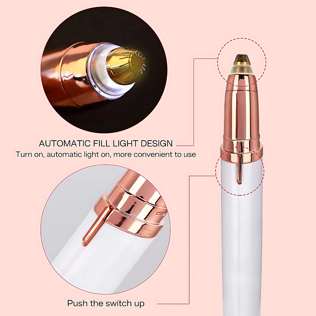 Painless Electric Eyebrow trimmer  with LED Light for Women