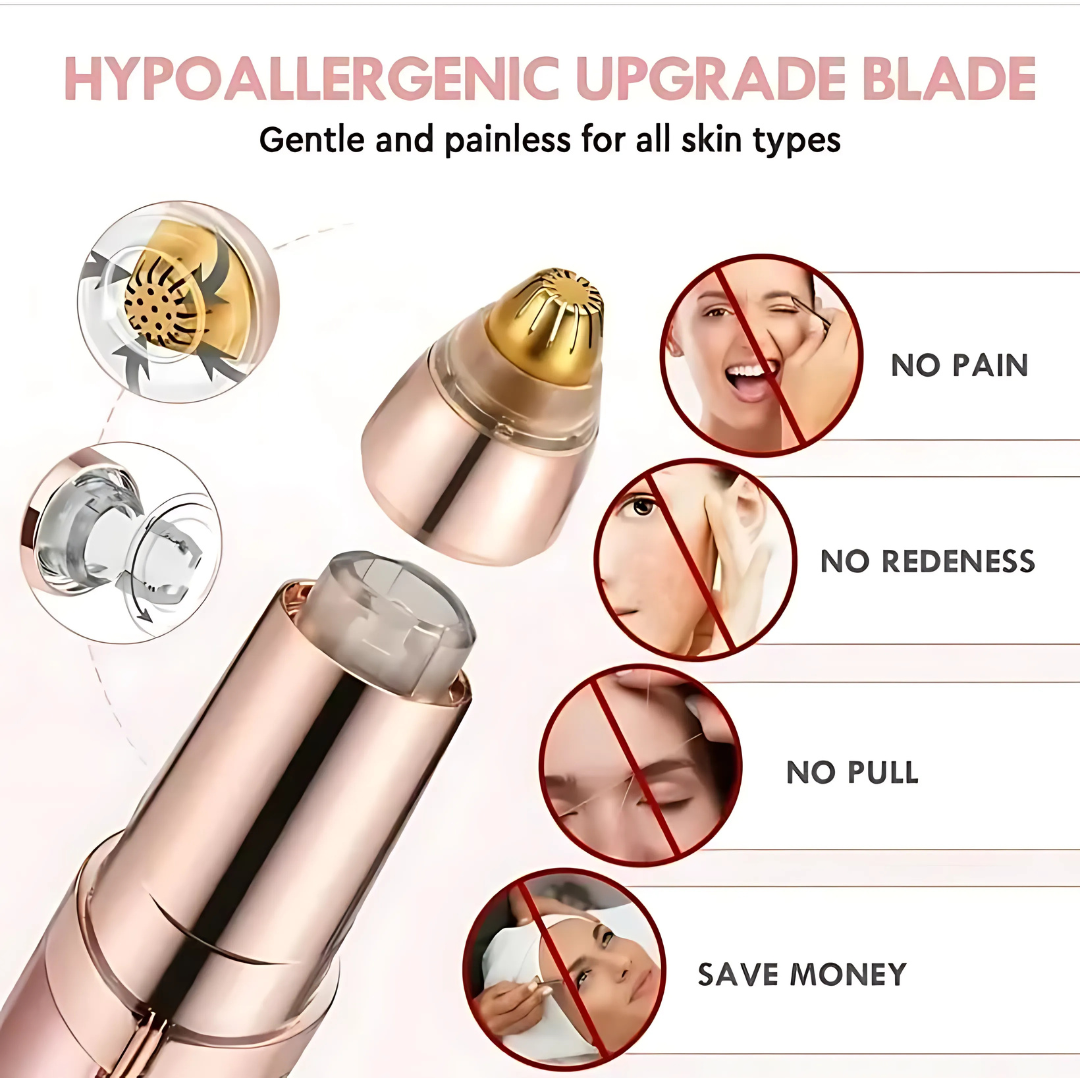 Painless Electric Eyebrow trimmer  with LED Light for Women
