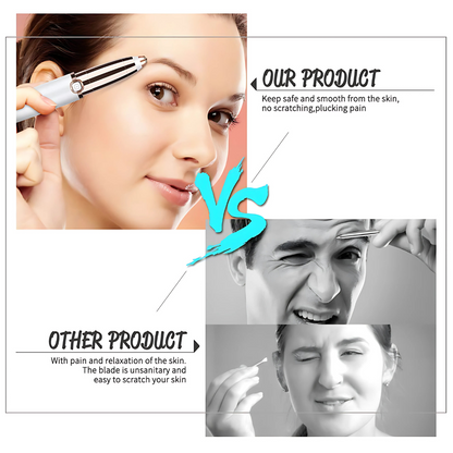 Painless Electric Eyebrow trimmer  with LED Light for Women