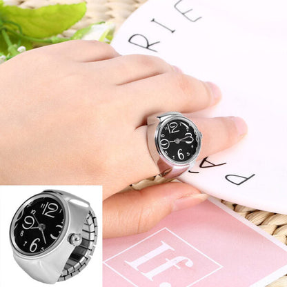 Stylish Silver Stretchable Ring watch Boys and Girls
