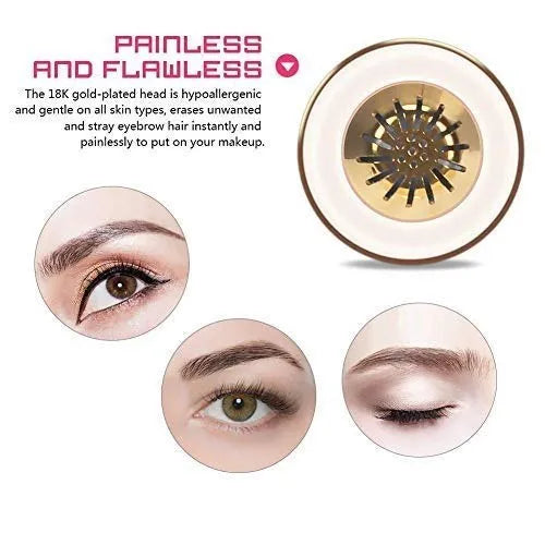 Painless Electric Eyebrow trimmer  with LED Light for Women