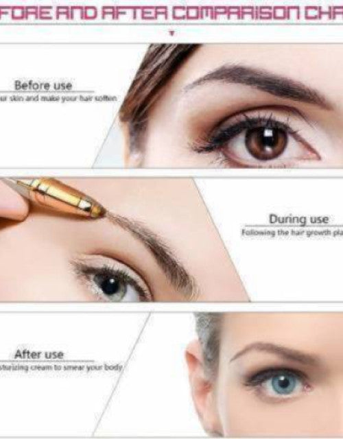 Painless Electric Eyebrow trimmer  with LED Light for Women