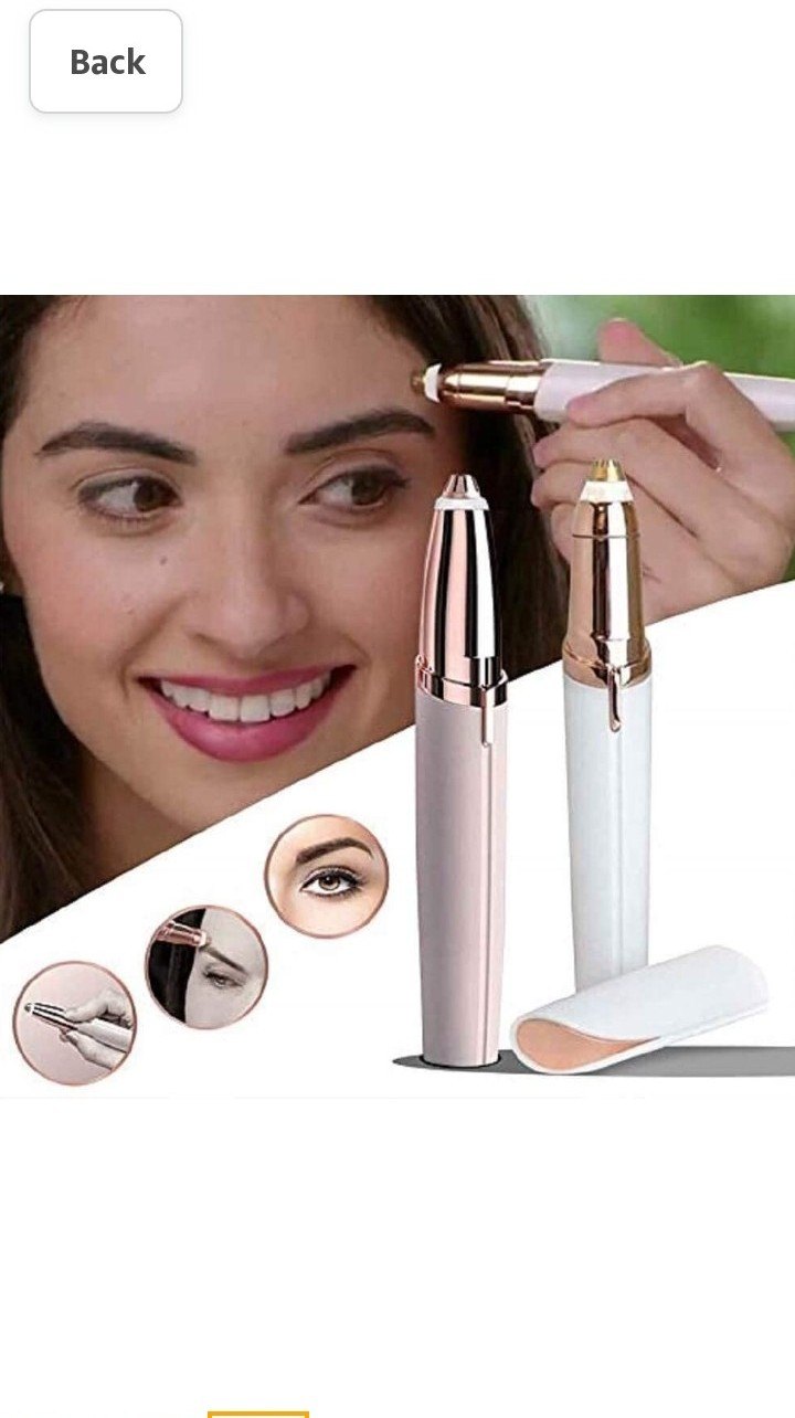Painless Electric Eyebrow trimmer  with LED Light for Women
