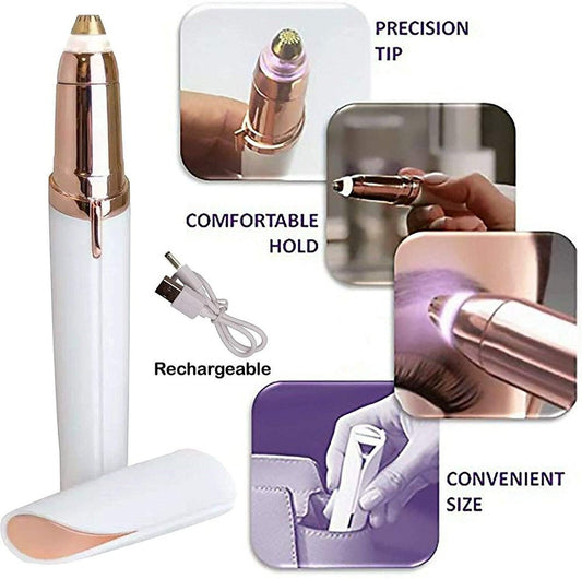 Painless Electric Eyebrow trimmer  with LED Light for Women